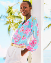 Load image into Gallery viewer, Elsa Silk Top - Multi Royal Coral