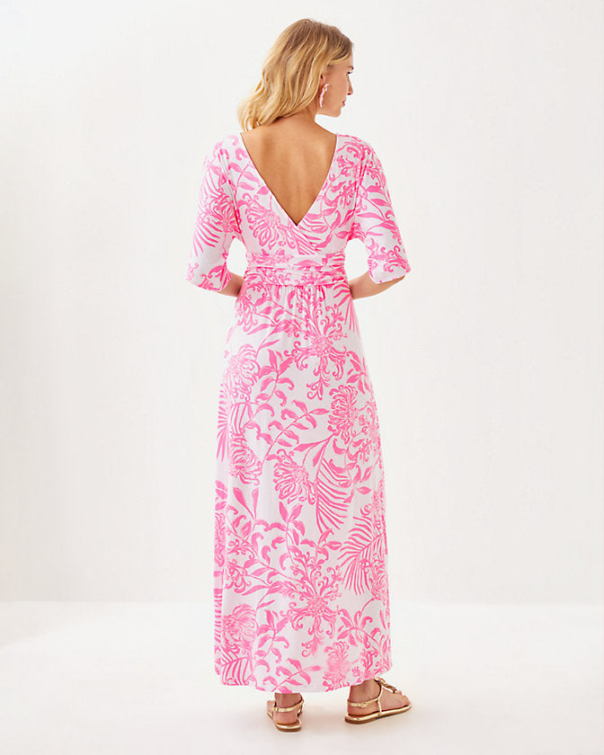 parigi maxi dress lilly pulitzer Parigi Maxi Dress - Rousseau Pink Glisten In The Sun – The Islands