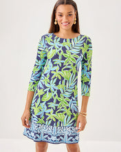 Load image into Gallery viewer, Ophelia Swing Dress - Sapphire Pool Tropical Tango Engineered Dress