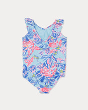 Load image into Gallery viewer, UPF 50+ Girls Janah One-Piece Swimsuit - Multi Elephant Splash