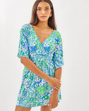 Load image into Gallery viewer, Parigi Skort Romper - Sunwashed Blue Plumes In Bloom