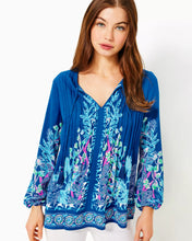 Load image into Gallery viewer, Marilina Tunic Top - Barton Blue Seacret Escape Engineered Tunic