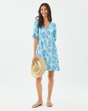 Load image into Gallery viewer, Easley T-Shirt Dress - Fresh Water Blue Cool As Shell