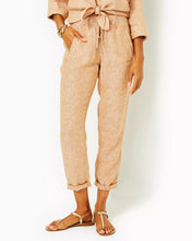 Load image into Gallery viewer, 31" Taron Mid-Rise Linen Pant - Rattan X Resort White