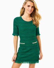 Load image into Gallery viewer, Beckington Sweater Dress - Fiddle Leaf Green Metallic Marl