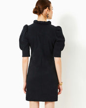Load image into Gallery viewer, Elsey Popover Dress - Noir Knit Pucker Jacquard