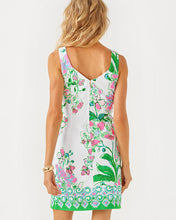 Load image into Gallery viewer, Del Rey Stretch Shift Dress - Multi Oversized Orchids On The Avenue Engineer