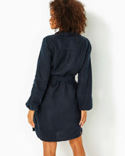 Load image into Gallery viewer, Bethanne Knee Length Linen Dress - Onyx X Onyx