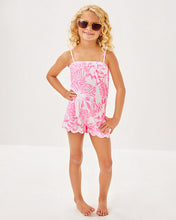 Load image into Gallery viewer, Girls Mini Jace Romper - Rousseau Pink Glisten In The Sun