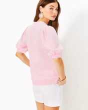 Load image into Gallery viewer, Mialeigh Linen Top - Conch Shell Pink X Resort White