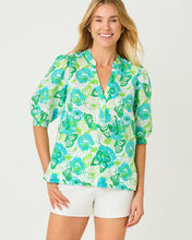 Load image into Gallery viewer, Mialeigh Linen Top - Resort White Monarch Rose