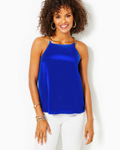 Load image into Gallery viewer, Joannah Silk Top - Blue Grotto