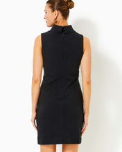 Load image into Gallery viewer, Daisee Shift Dress - Noir Knit Pucker Jacquard