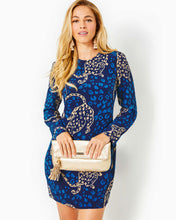 Load image into Gallery viewer, Tyra Silk Dress - Low Tide Navy Oversized Easy To Spot