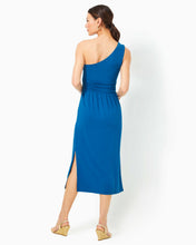 Load image into Gallery viewer, Helina One-Shoulder Midi Dress - Barton Blue