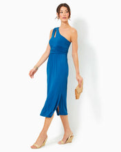 Load image into Gallery viewer, Helina One-Shoulder Midi Dress - Barton Blue