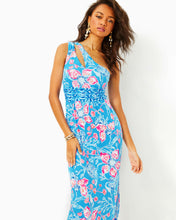 Load image into Gallery viewer, Helina One-Shoulder Midi Dress - Multi Bahamian Rhapsody