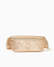 Load image into Gallery viewer, Quilted Leather Kenton Belt Bag - Gold Metallic