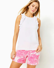 Load image into Gallery viewer, Kailee Sleeveless Ruffle Top - Resort White