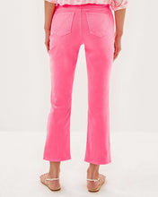 Load image into Gallery viewer, 27" Annet High Rise Crop Flare Jean - Rousseau Pink