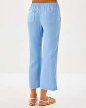 Load image into Gallery viewer, 27" Brawley Linen Crop Pant - Jacaranda Blue