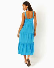 Load image into Gallery viewer, Miri Cotton Midi Dress - Lunar Blue