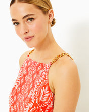 Load image into Gallery viewer, Joannah Silk Top - Flamingo Feather Harbour View Engineered Woven Top