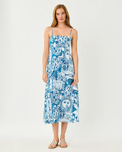 Load image into Gallery viewer, Jorgian Linen Midi Dress - Resort White Oversized Harlillyquin