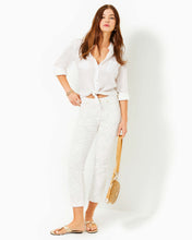Load image into Gallery viewer, 28" Liza High Rise Crop Flare Pant - Resort White Pandarama