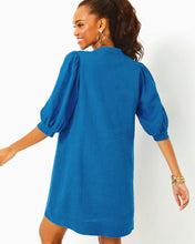 Load image into Gallery viewer, Mialeigh Linen Dress - Barton Blue