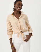 Load image into Gallery viewer, The Tie Lilly Shirt - Iced Latte Mirror Shirting Stripe