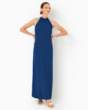 Load image into Gallery viewer, Alaric Halter Maxi Dress - Blue Med