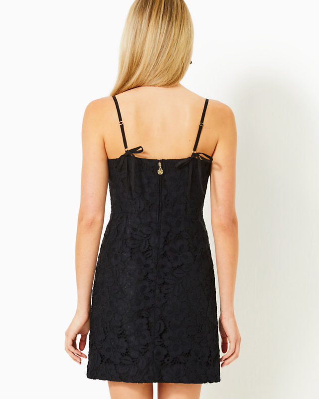 Maret Lace Dress - Noir Flora Corded Lace Maret Lace Dress - Noir Flora Corded Lace