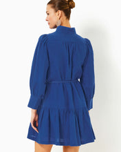 Load image into Gallery viewer, Drena Linen Dress - Martinique Blue X Blue Med