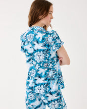 Load image into Gallery viewer, Valaine Pajama Top - Bellevue Blue Lilly Gulls