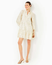 Load image into Gallery viewer, Evaline Silk Dress - Coconut Floral Bloom Silk Clip