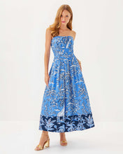Load image into Gallery viewer, Kenni Midi Dress - Sunwashed Blue Oversized Tall Tales Engineered Woven Dress