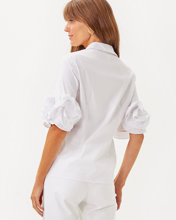 Robe Lilly Pulitzer Sans Bretelles à Fleurs - Modèle Lottie Resort Mariposa, Taille 2, Blanche, Neuve étiquetée