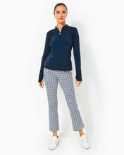 Load image into Gallery viewer, UPF 50+ Luxletic 28" Corso Kick Flare Pant - Low Tide Navy X Resort White Butterfly Pattern