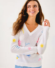 Load image into Gallery viewer, Tensley Sweater - Resort White Summer Serenade Embroidery