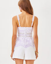 Load image into Gallery viewer, Tiah Eyelet Top - Water Hyacinth Dancing Daisies Eyelet