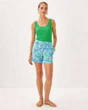 Load image into Gallery viewer, 5" Caralena Linen Short - Sunwashed Blue Plumes In Bloom