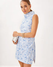 Load image into Gallery viewer, Zander Sleeveless Romper - Sunwashed Blue Sunshowers Embroidery