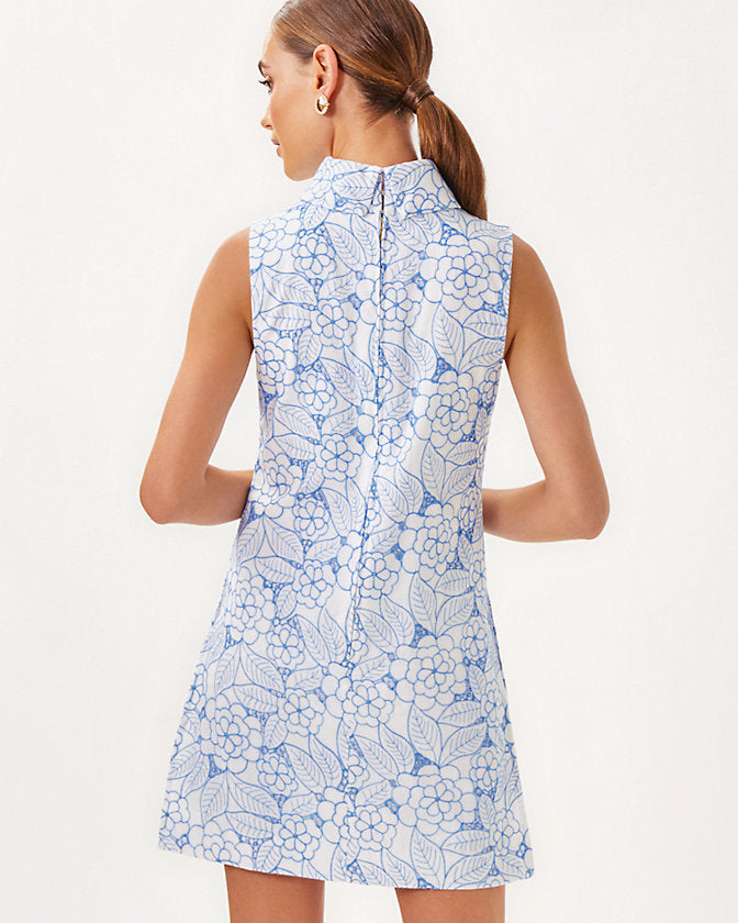 Zander Sleeveless Romper - Sunwashed Blue Sunshowers Embroidery