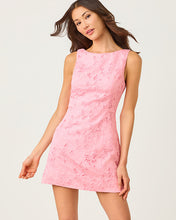 Load image into Gallery viewer, Jules Skirted Romper - Conch Shell Pink Flower Bunch Cut Work Embroidery