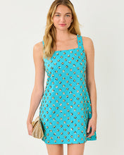 Load image into Gallery viewer, Tamala Beaded Shift Dress - Turquoise Tide Beaded Sequin Embellished Linen Blend