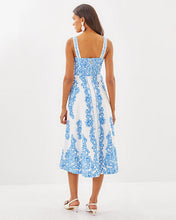 Load image into Gallery viewer, Maella Midi Dress - Resort White Sunny Side Up Engineered Woven Dress