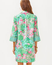 Load image into Gallery viewer, Daphnie Tunic Dress - Multi Plumes In Bloom Engineered Woven Dress
