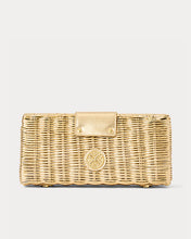 Load image into Gallery viewer, Leena Wicker Clutch - Gold Metallic