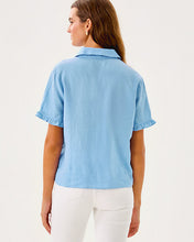 Load image into Gallery viewer, Carden Ruffle Top - Jacaranda Blue